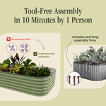 Load image into Gallery viewer, 17" Tall 6 In 1 "No Tools Needed" Premium Metal Raised Garden Bed Kit
