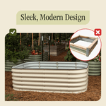 Load image into Gallery viewer, 17" Tall 6 In 1 "No Tools Needed" Premium Metal Raised Garden Bed Kit
